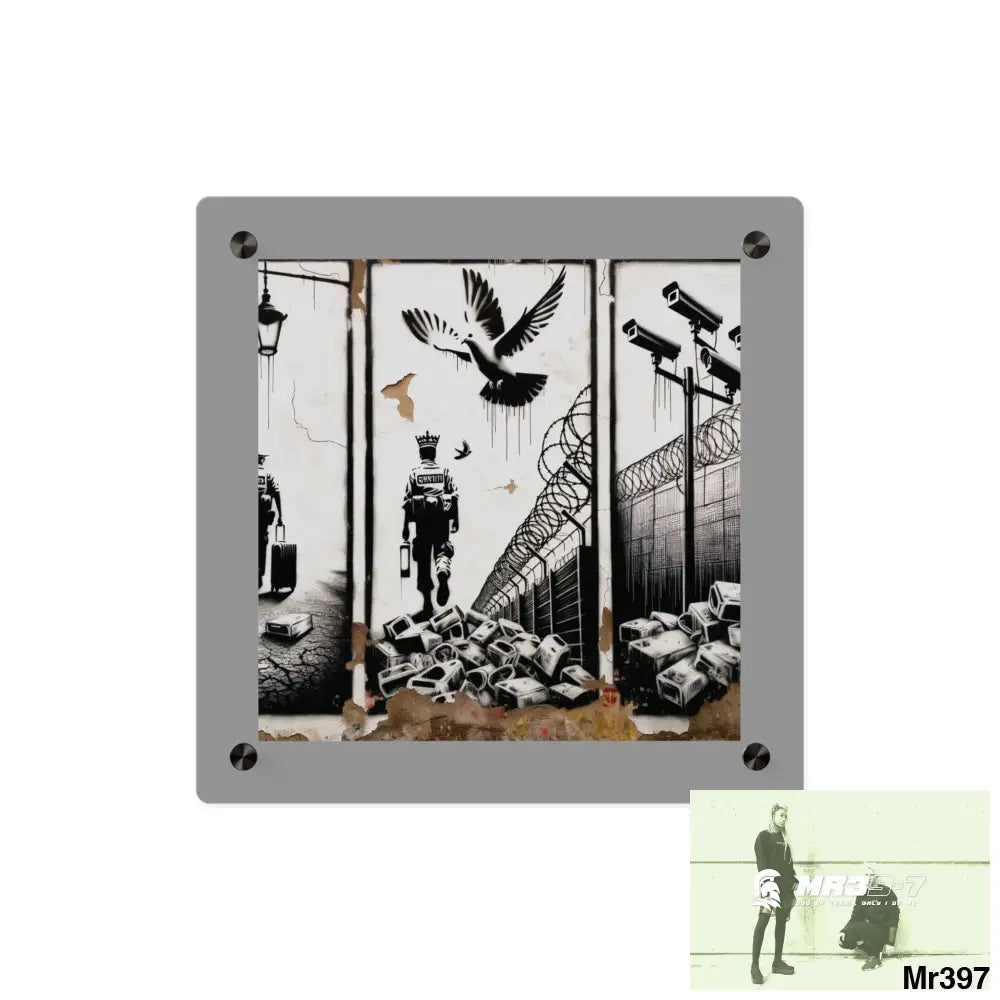 My life my deaths their plans failed 2001 to 2025 no 5 Ltd Edition Acrylic Wall Art Panels 11’’ x 11’’ / 0.25’’ Home