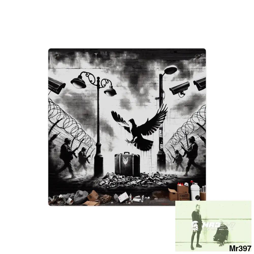 My life my deaths their plans failed 2001 to 2025 no 6 Ltd Edition Acrylic Wall Art Panels 16″ x 16″ / 0.25’’ Home Decor