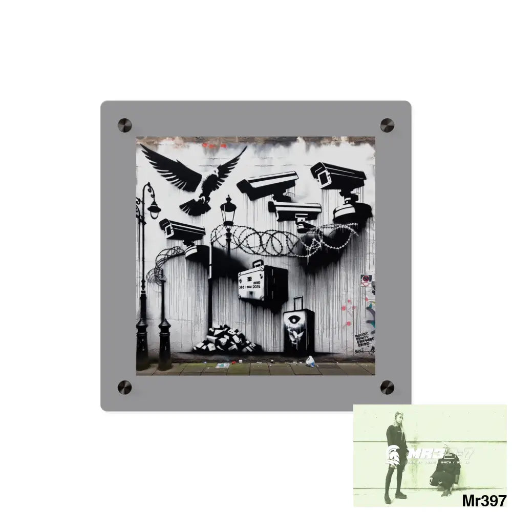 My life my deaths their plans failed 2001 to 2025 no 9 Ltd Edition Acrylic Wall Art Panels 11’’ x 11’’ / 0.25’’ Home