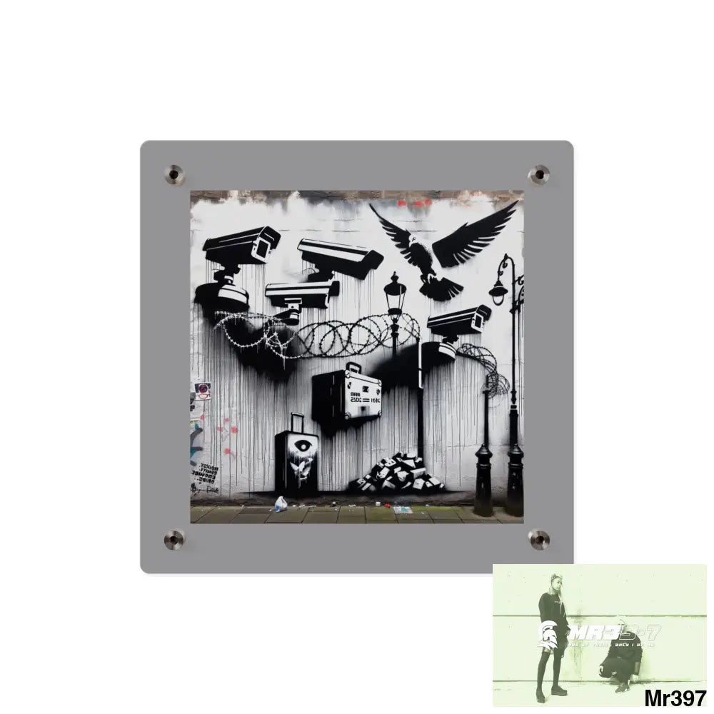 My life my deaths their plans failed 2001 to 2025 no 9 Ltd Edition Acrylic Wall Art Panels 11’’ x 11’’ / 0.25’’ Home