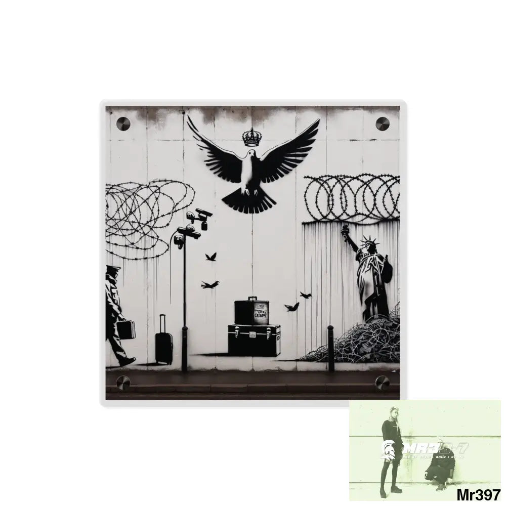 My life my deaths their plans failed 2001 to 2025 size 2 Ltd Edition Acrylic Wall Art Panels 11’’ x 11’’ / 0.25’’ Home