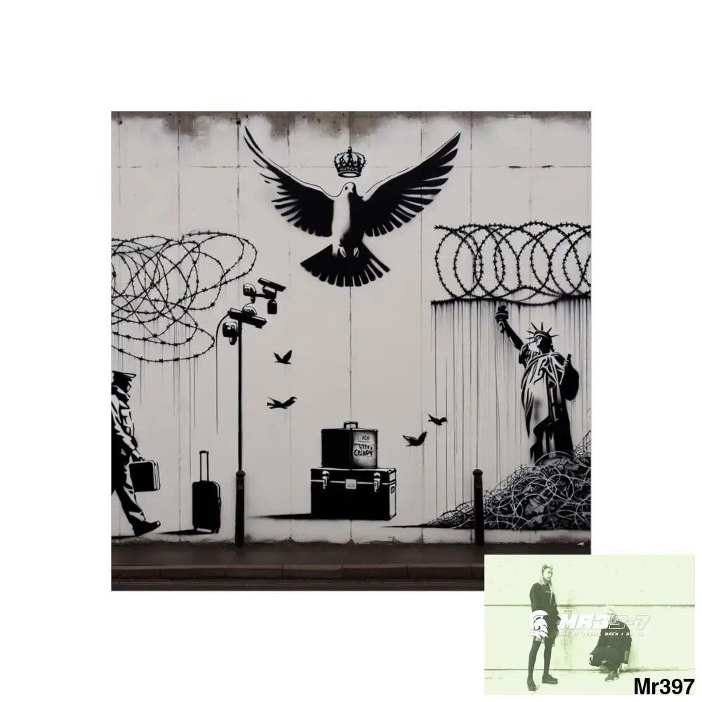 My Life My Deaths Their Plans Failed Banksy inspired Fine Art Posters 30″ x 30″ / Matte Poster