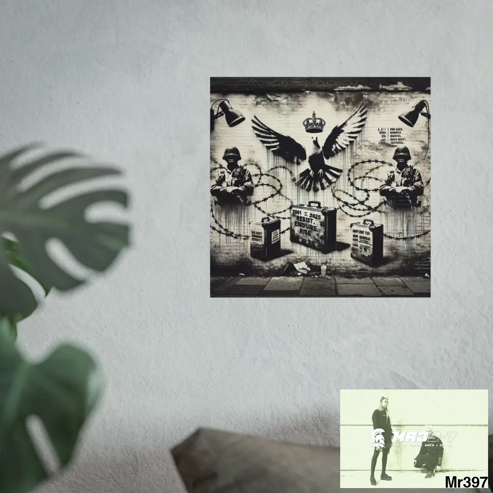 My Life My Deaths Their Plans Failed NO 5 2001-2025 Banksy inspired Fine Art Posters Poster