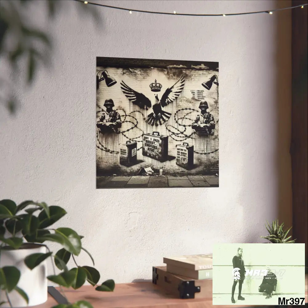 My Life My Deaths Their Plans Failed NO 5 2001-2025 Banksy inspired Fine Art Posters Poster