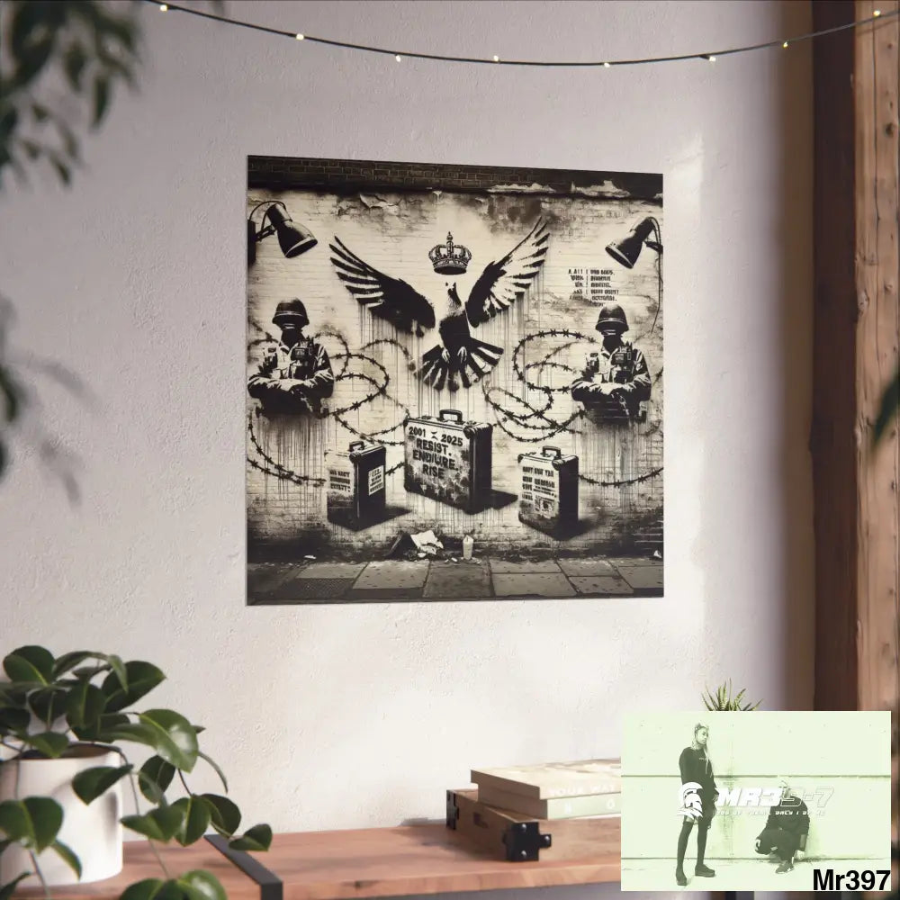 My Life My Deaths Their Plans Failed NO 5 2001-2025 Banksy inspired Fine Art Posters Poster