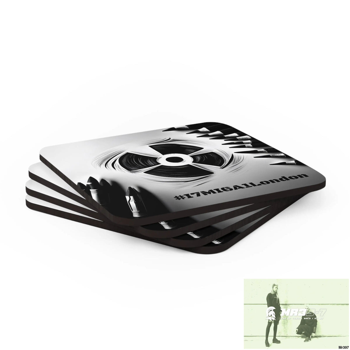 North Africa A blast from the Past I7MI6A1London Corkwood Coaster Set Cork / 3.75’’ × 3.75’’ / Square Home Decor