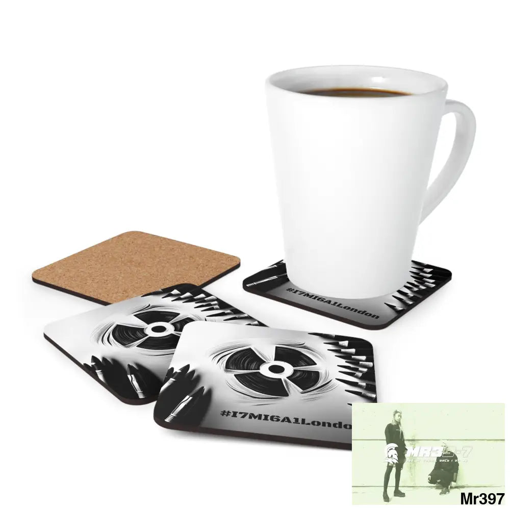 North Africa A blast from the Past I7MI6A1London Corkwood Coaster Set Cork / 3.75’’ × 3.75’’ / Square Home Decor