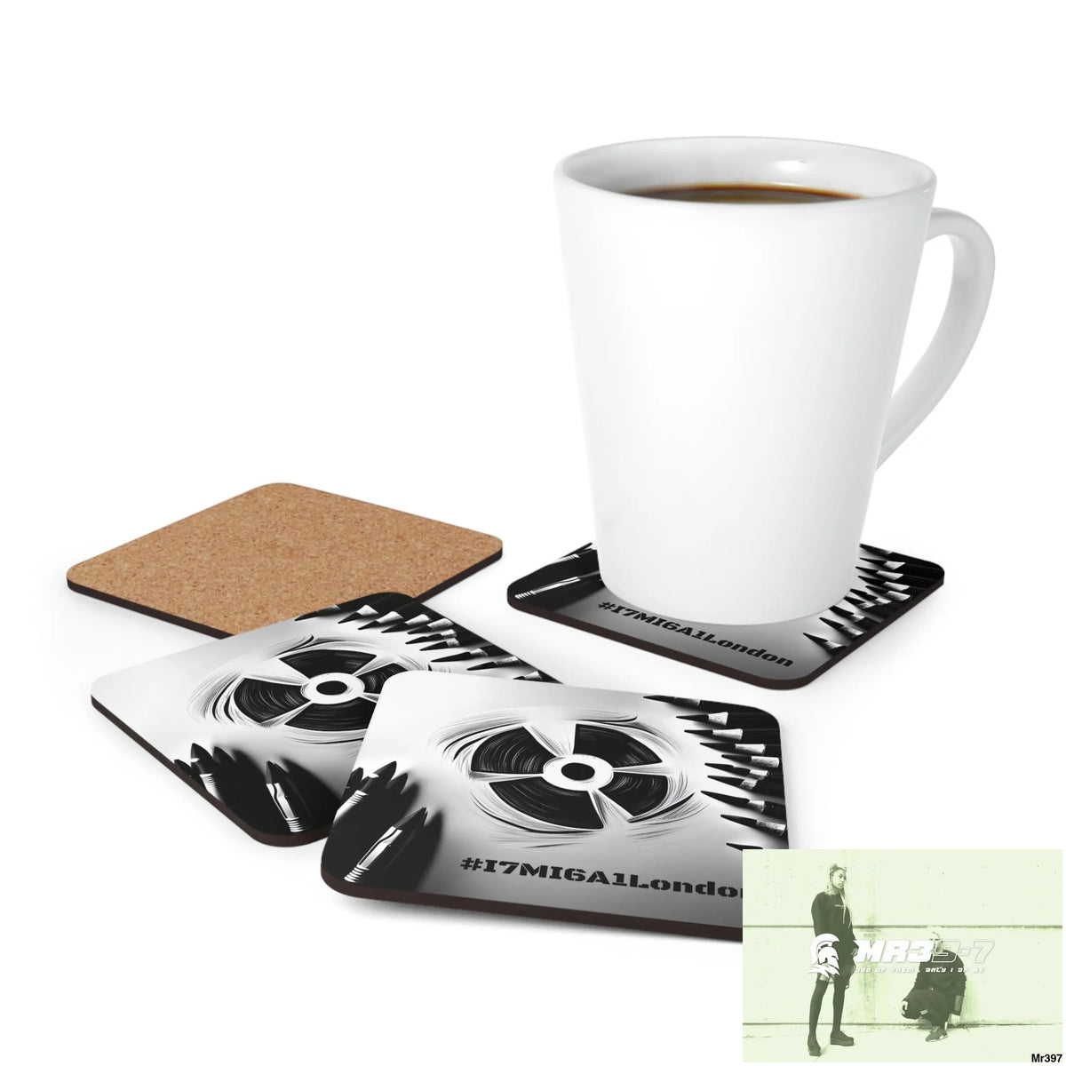 North Africa A blast from the Past I7MI6A1London Corkwood Coaster Set Cork / 3.75’’ × 3.75’’ / Square Home Decor