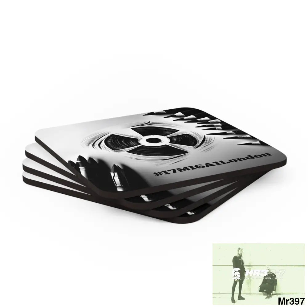 North Africa A blast from the Past I7MI6A1London Corkwood Coaster Set Cork / 3.75’’ × 3.75’’ / Square Home Decor