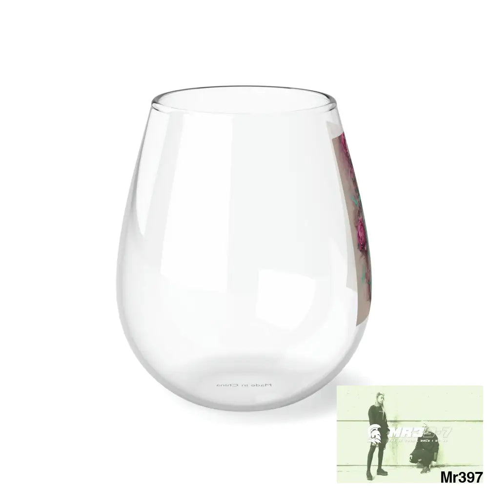 Pink Roes & Guitar Stemless Wine Glass 11.75oz 11.75oz Mug