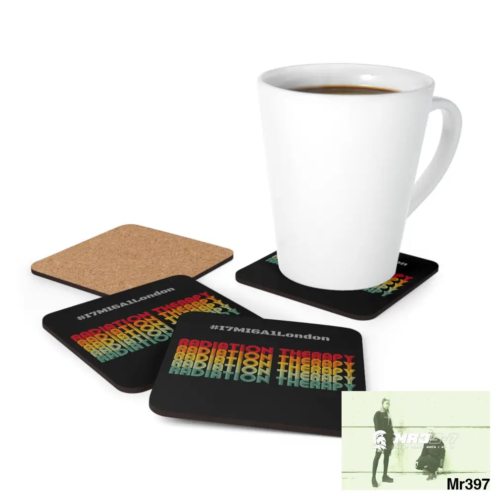 Radiation Therapy A blast from the Past I7MI6A1London Corkwood Coaster Set Cork / 3.75’’ × 3.75’’ / Square Home Decor