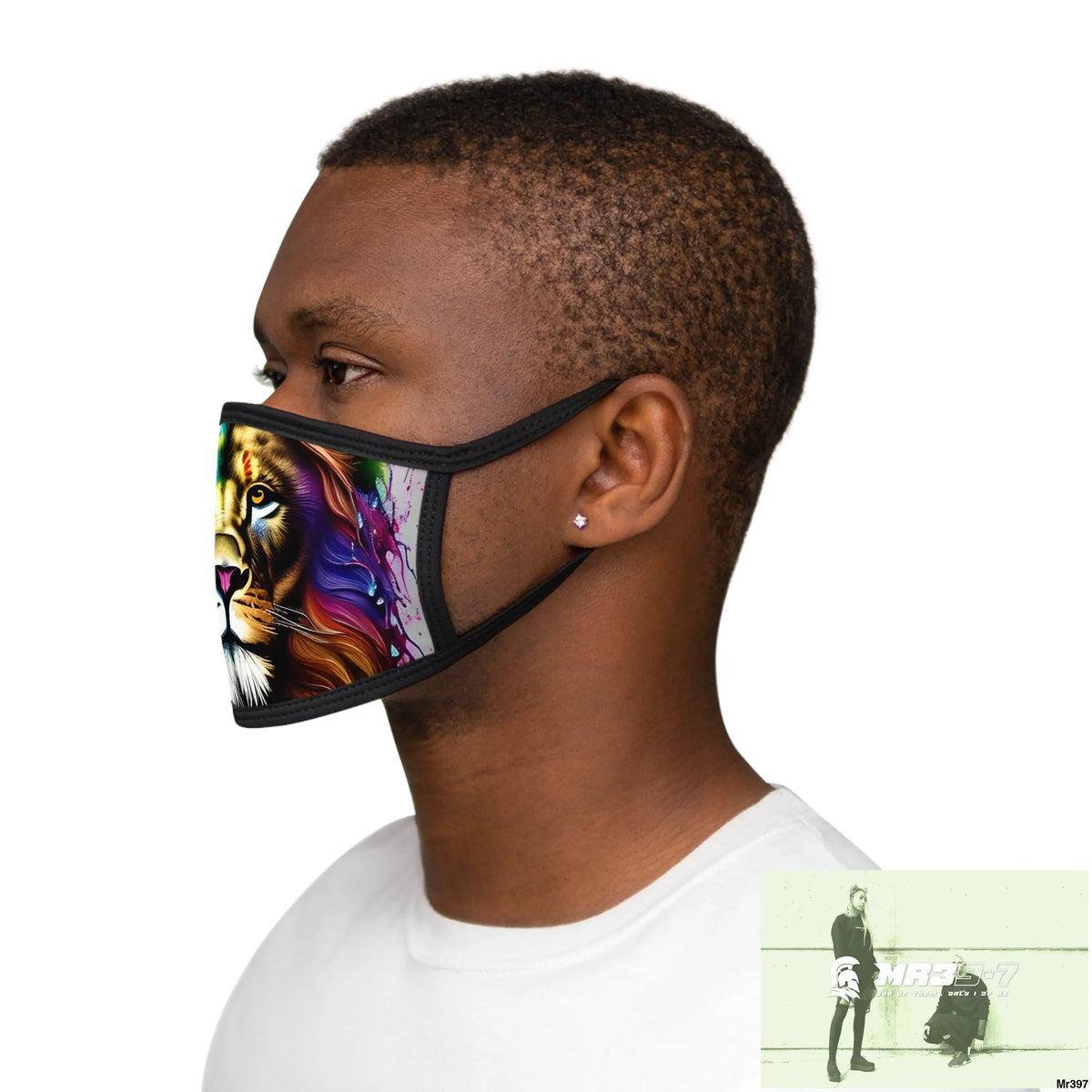 Rainbow lion Mixed-Fabric Face Mask One size Accessories