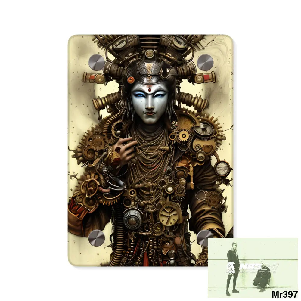 Realistic Male Samurai Steampunk Graphic Acrylic Wall Art Panels 5’’ x 7’’ (Vertical) / 0.25’’ Home Decor