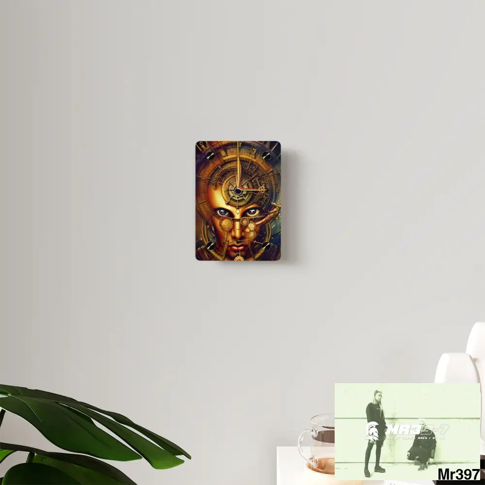 Realistic Male Samurai Vishnu Shiva Clockwork Abstract Acrylic Wall Art Panels 5’’ x 7’’ (Vertical) / 0.25’’ Home Decor