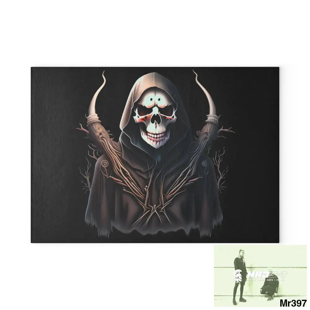 Reaper Glass Cutting Board 8’’ x 11’’ / Rectangle Home Decor