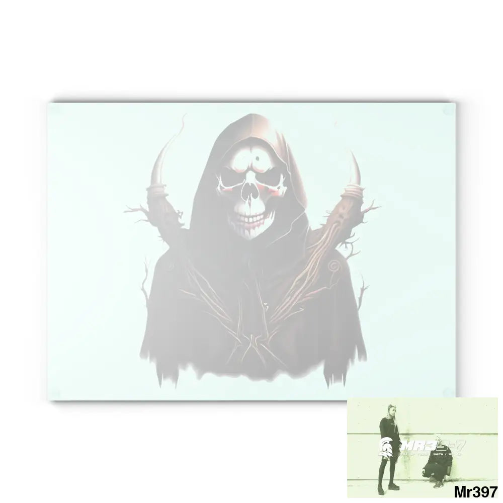 Reaper Glass Cutting Board Home Decor