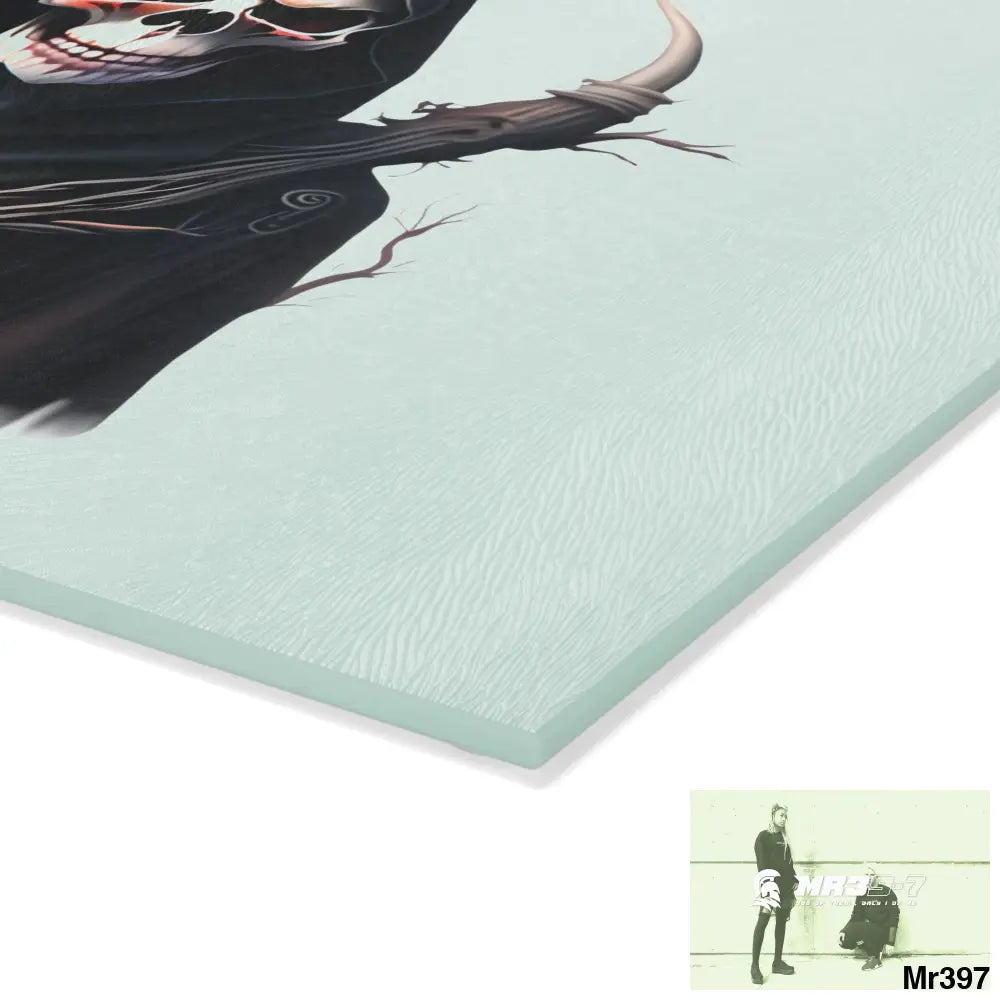 Reaper Glass Cutting Board Home Decor
