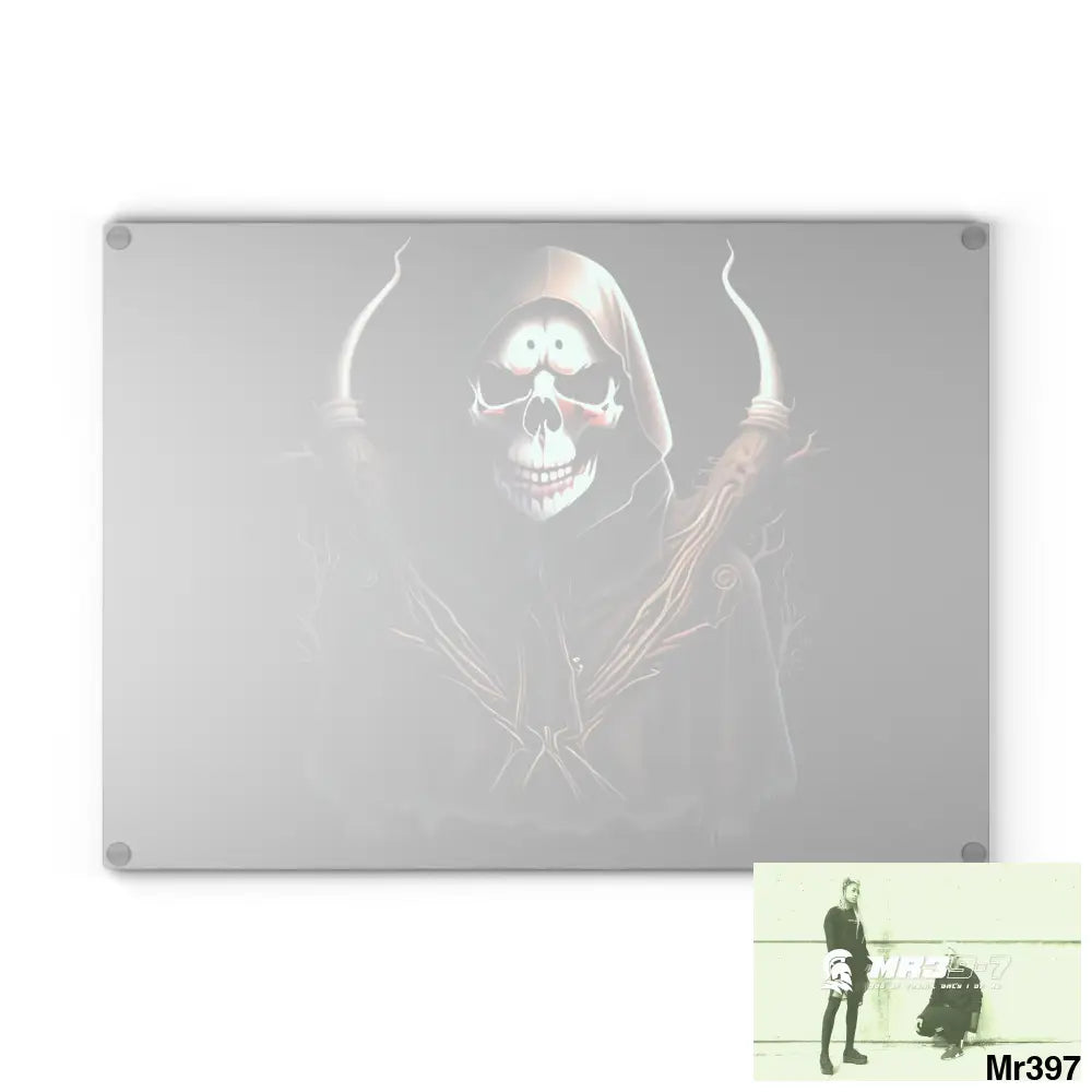 Reaper Glass Cutting Board Home Decor