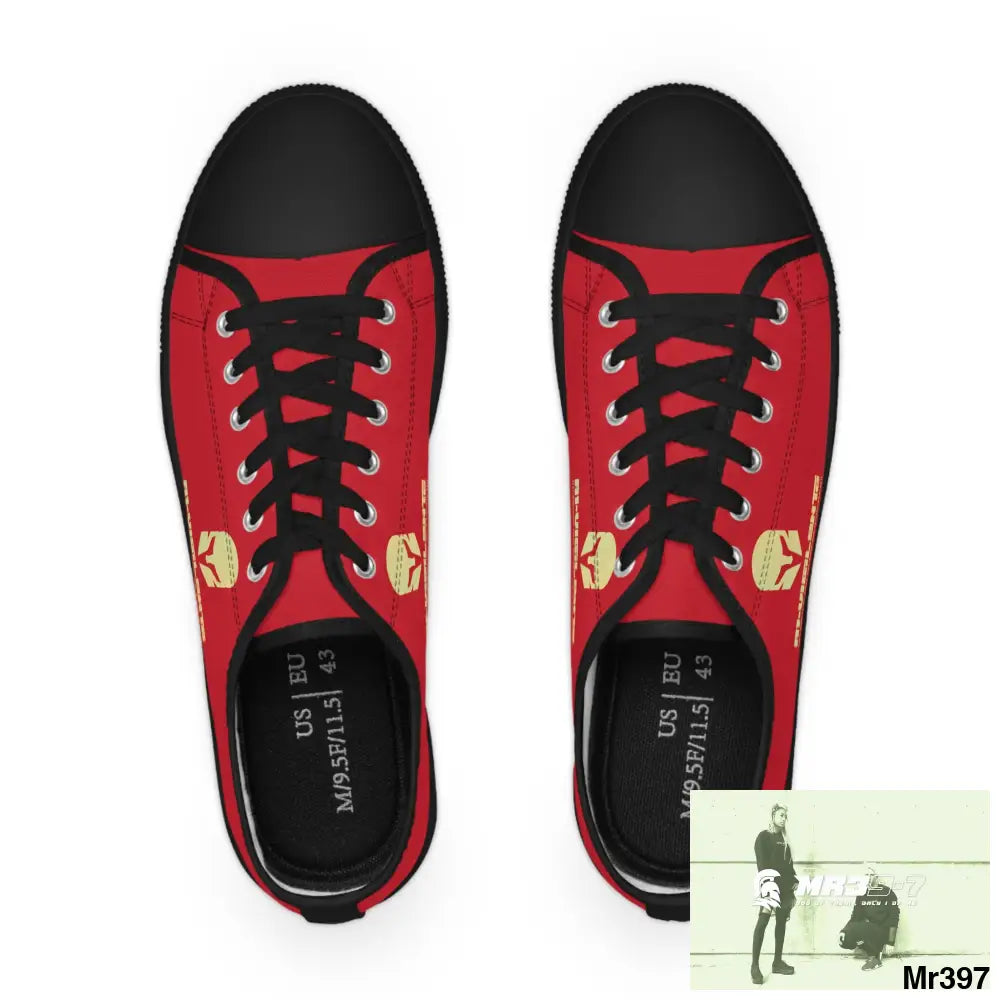 Red A1-Vigilante Men’s Low Top Sneakers Shoes