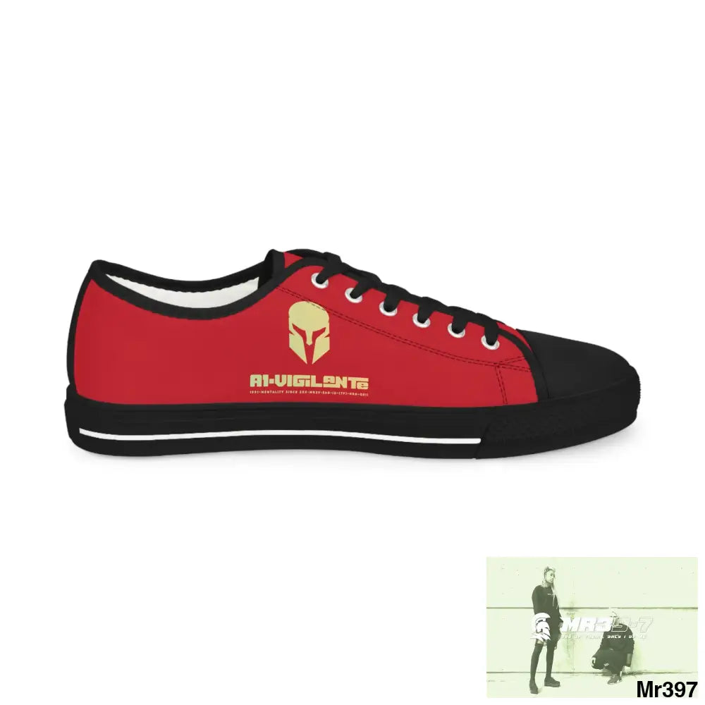 Red A1-Vigilante Men’s Low Top Sneakers Shoes