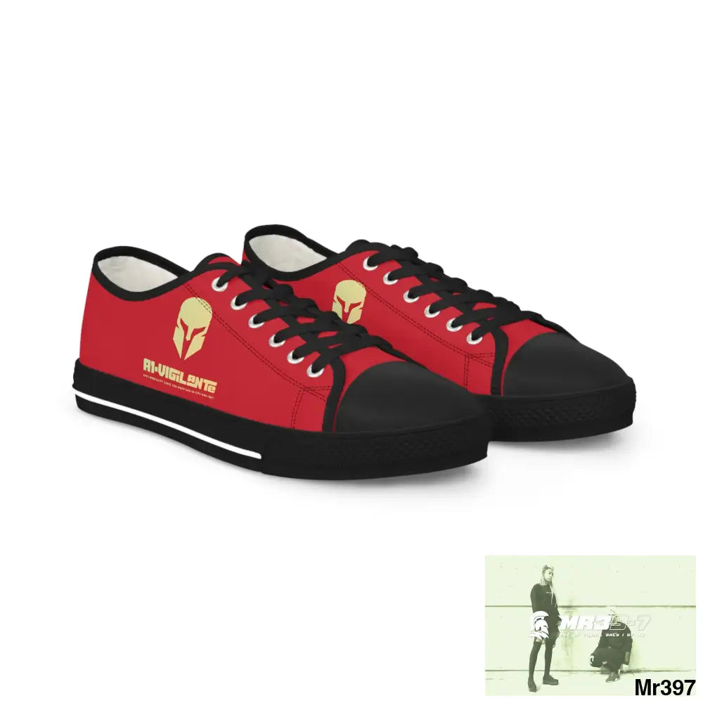 Red A1-Vigilante Men’s Low Top Sneakers Shoes
