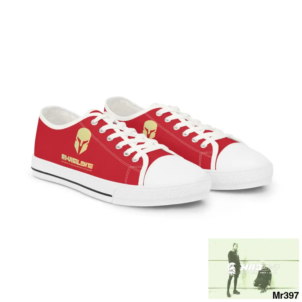Red A1-Vigilante Men’s Low Top Sneakers Shoes