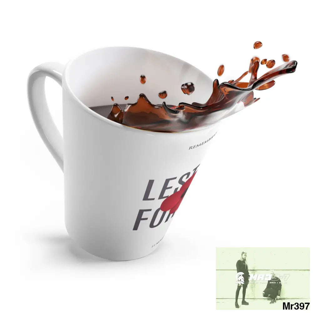 Remembrance Day Poppy Lest We Forget Latte Mug 12oz Mug