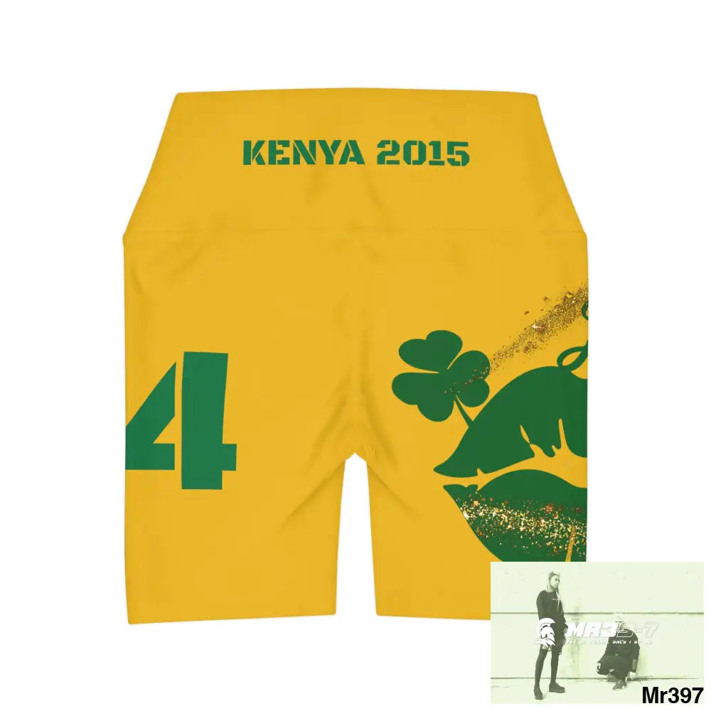 Rob Irish 2015 Kenya High Waisted Yoga Shorts (AOP) All Over Prints