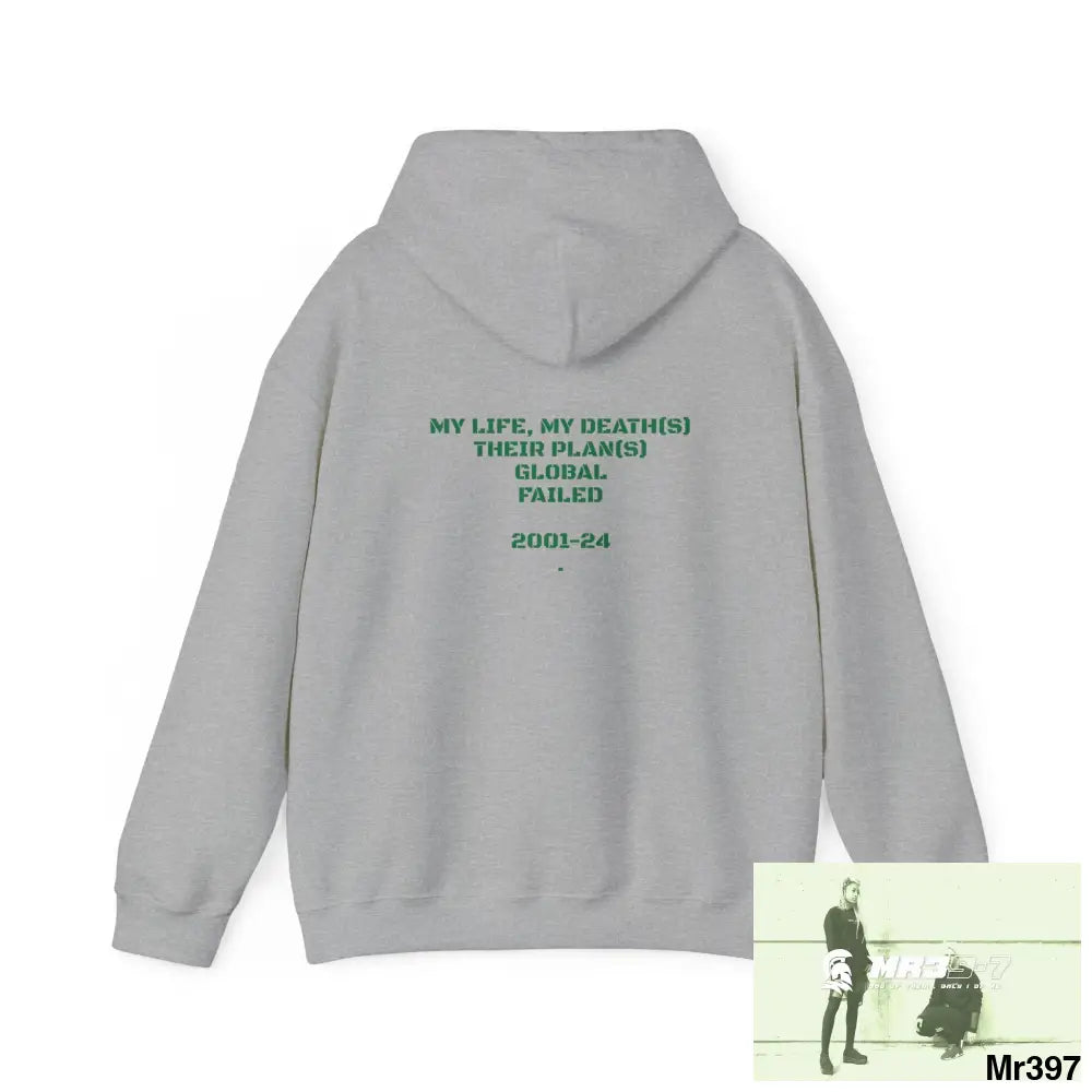 Rob Irish My Life My Death(S) Their Plans Global Fail 01-24 Heavy Blend™ Hooded Sweatshirt Hoodie