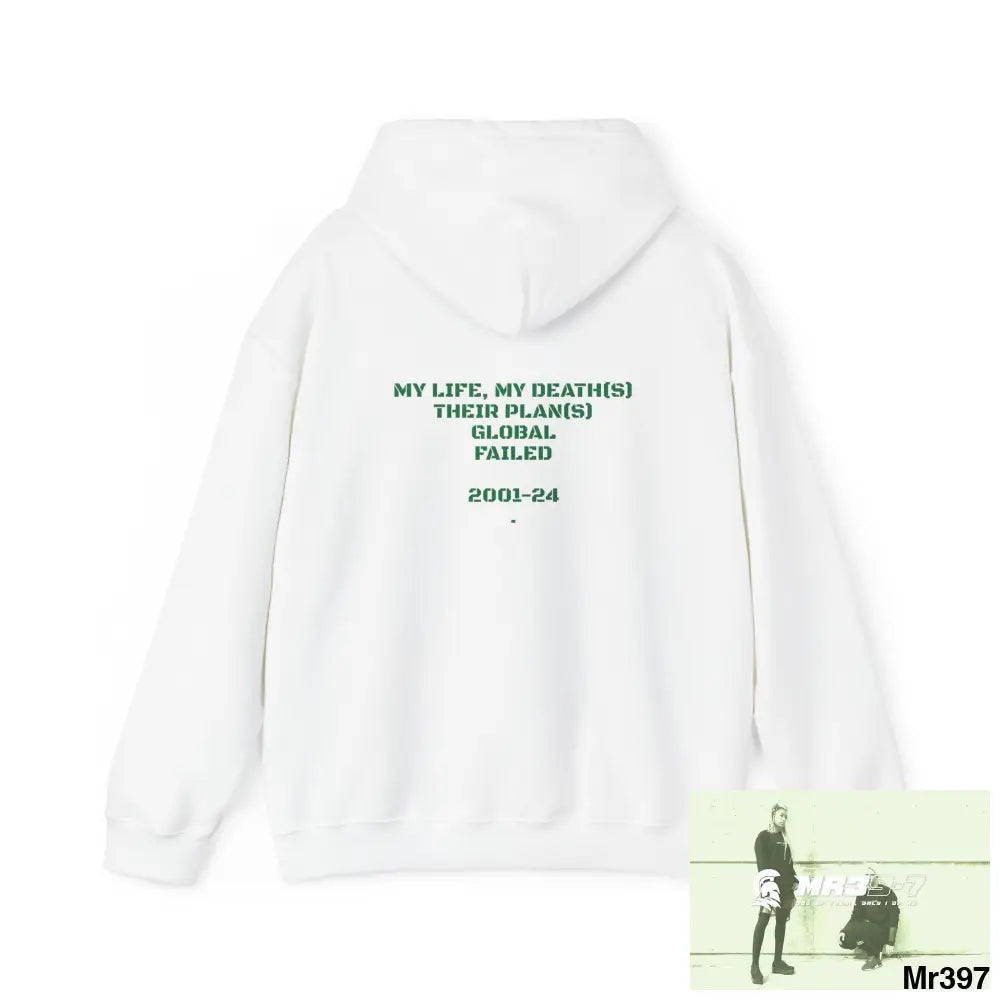 Rob Irish My Life My Death(S) Their Plans Global Fail 01-24 Heavy Blend™ Hooded Sweatshirt Hoodie