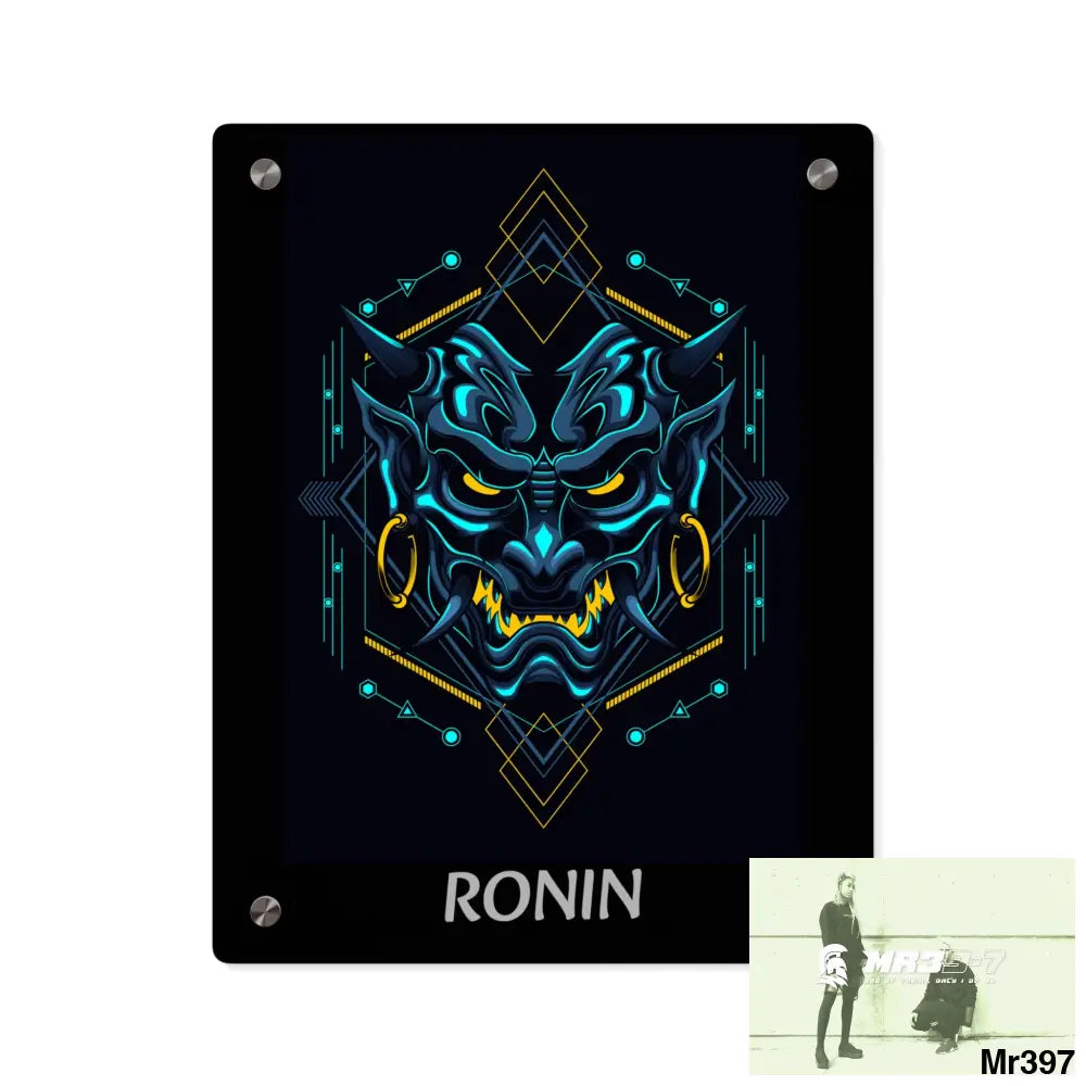 Ronin Evil Samurai Warrior Acrylic Wall Art Panels 11″ x 14″ (Vertical) / 0.25’’ Home Decor