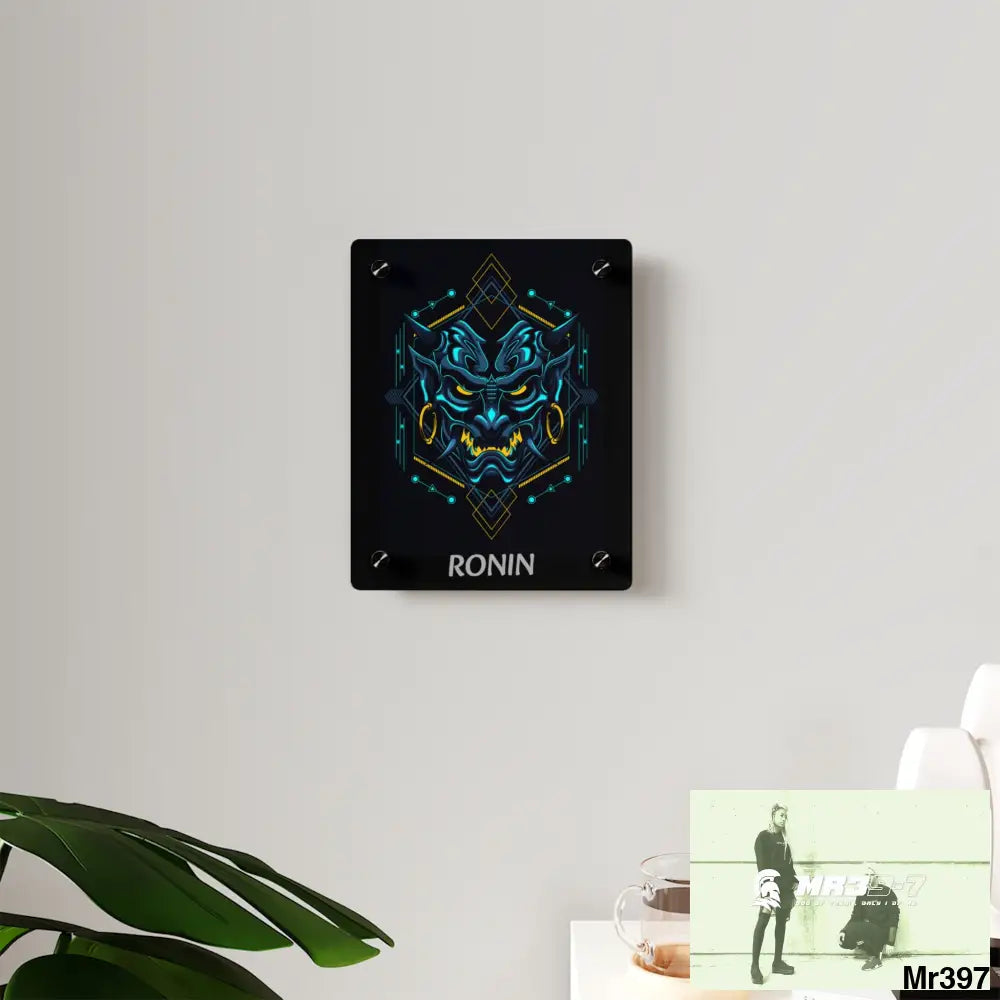 Ronin Evil Samurai Warrior Acrylic Wall Art Panels Home Decor