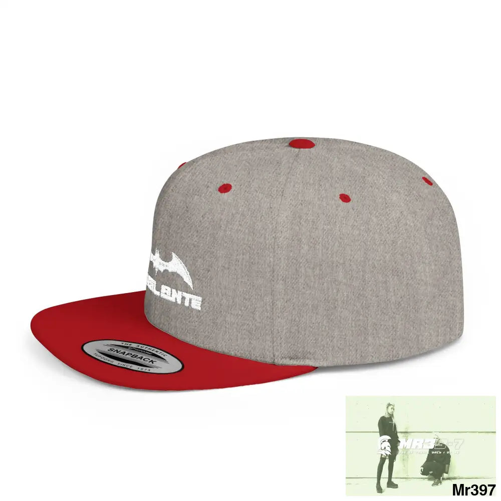 Snapback Hat — A1-Vigilante Retro Logo Flat-Bill Cap Hats