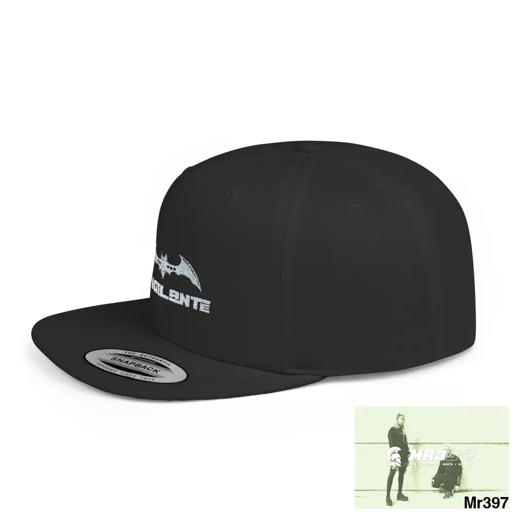 Snapback Hat — A1 Vigilante Retro Logo Flat-Bill Cap Hats