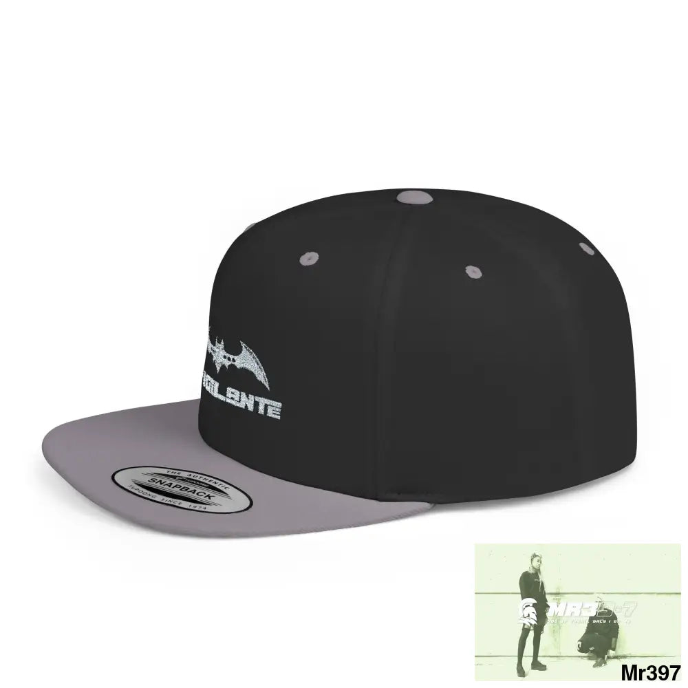 Snapback Hat — A1 Vigilante Retro Logo Flat-Bill Cap Hats