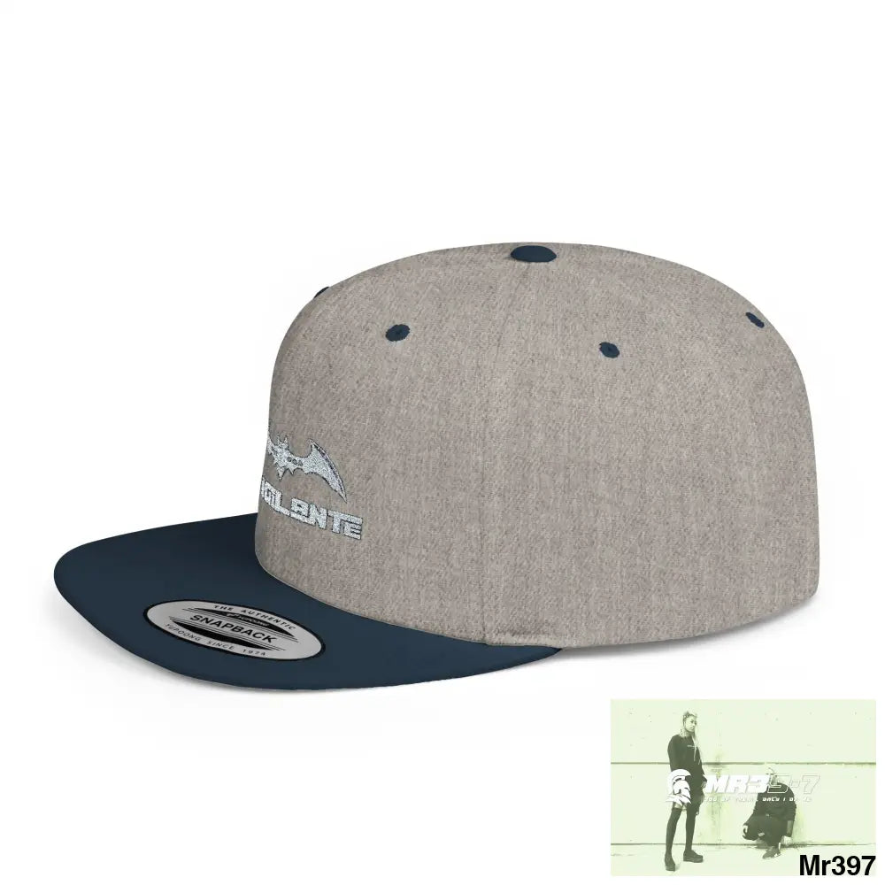 Snapback Hat — A1 Vigilante Retro Logo Flat-Bill Cap Hats