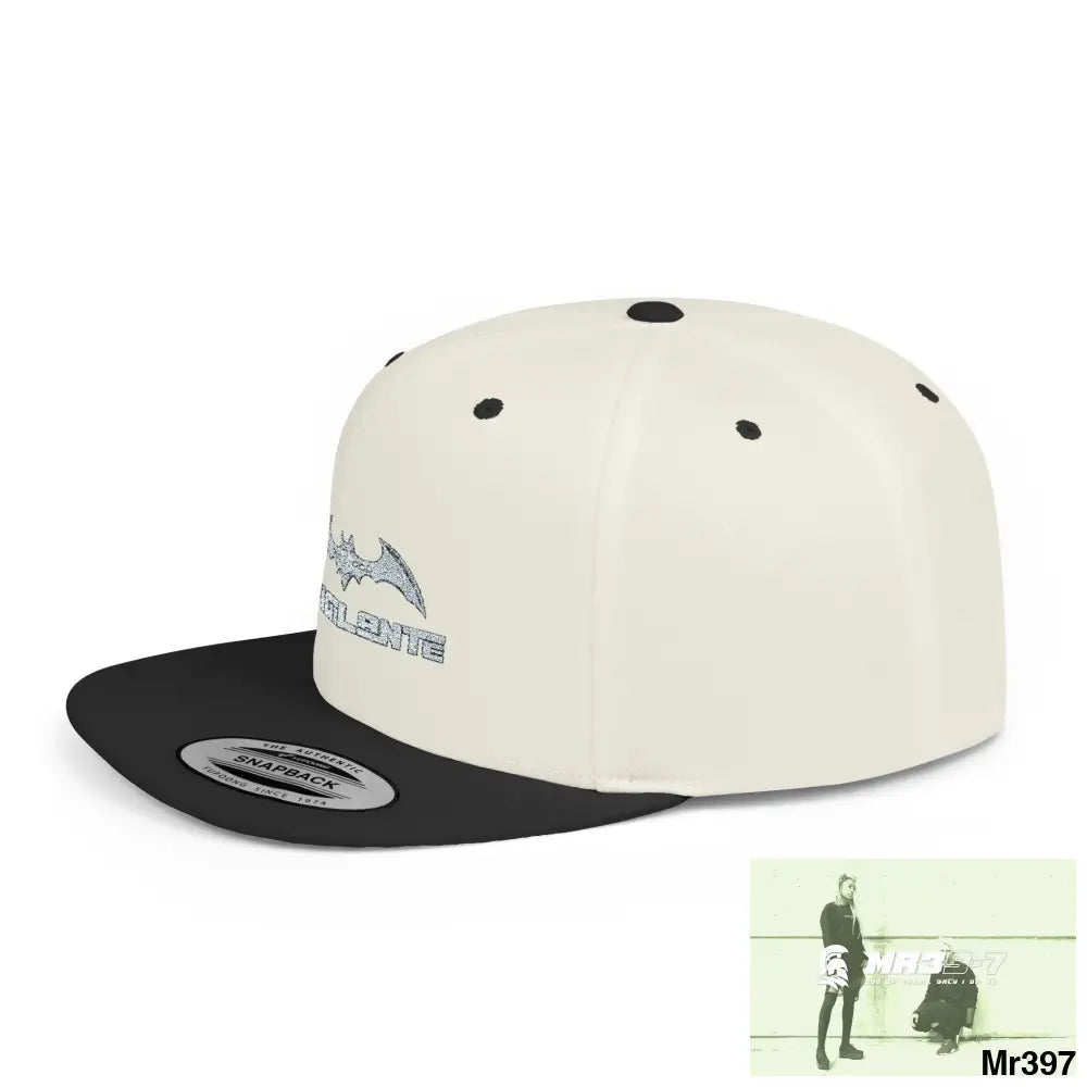 Snapback Hat — A1 Vigilante Retro Logo Flat-Bill Cap Hats