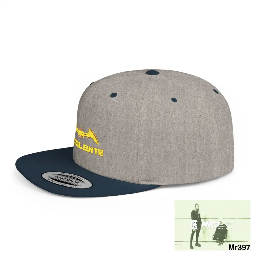 Snapback Hat — A1 Vigilante Retro Logo Flat-Bill Cap Hats