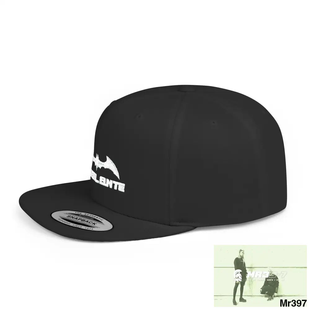 Snapback Hat — A1-Vigilante Retro Logo Flat-Bill Cap Hats