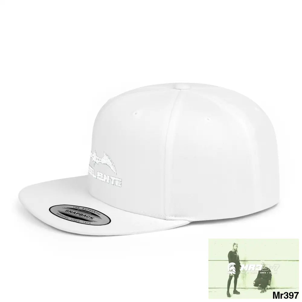 Snapback Hat — A1-Vigilante Retro Logo Flat-Bill Cap Hats