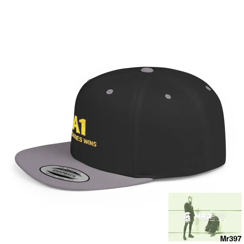 Snapback Hat — A1 Who Dares Wins Retro Logo Flat-Bill Cap Hats