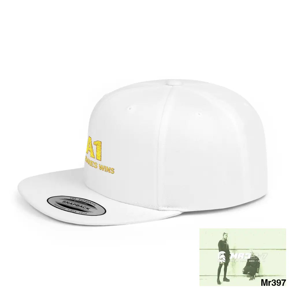 Snapback Hat — A1 Who Dares Wins Retro Logo Flat-Bill Cap Hats