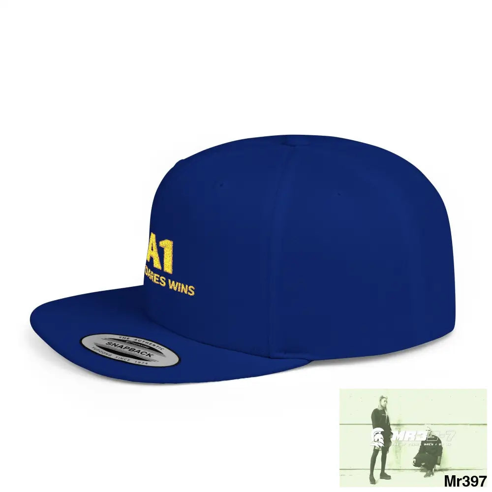 Snapback Hat — A1 Who Dares Wins Retro Logo Flat-Bill Cap Hats