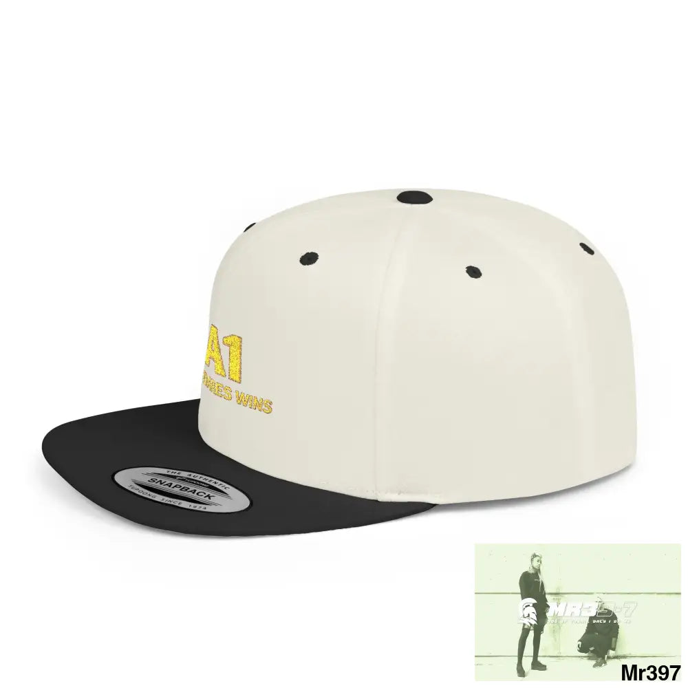 Snapback Hat — A1 Who Dares Wins Retro Logo Flat-Bill Cap Hats