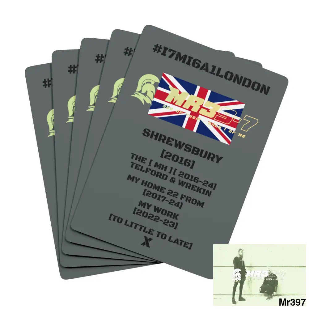 SPA Mr39-7 #I7MI6A1London Shrewsbury Telford & Wrekin MH,My Home My Work Ltd Edition Custom Poker Cards 2.5’’ x 3.5’’