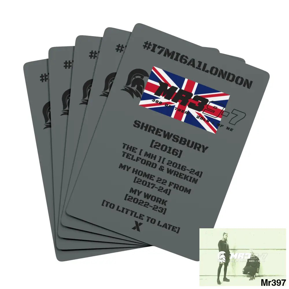 SPA Mr39-7 #I7MI6A1London Shrewsbury Telford & Wrekin MH,My Home My Work Ltd Edition Custom Poker Cards 2.5’’ x 3.5’’