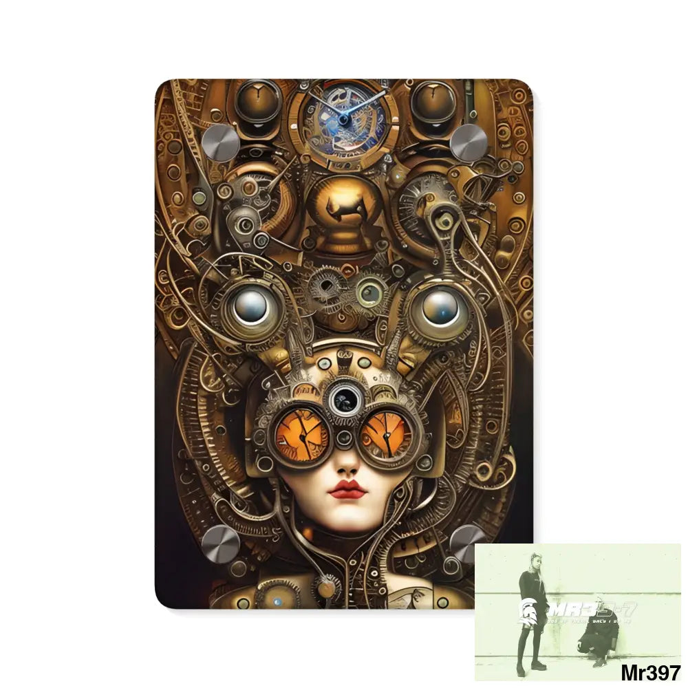 Steampunk Animal Clock Wall Art Panels 5’’ x 7’’ (Vertical) / 0.25’’ Home Decor