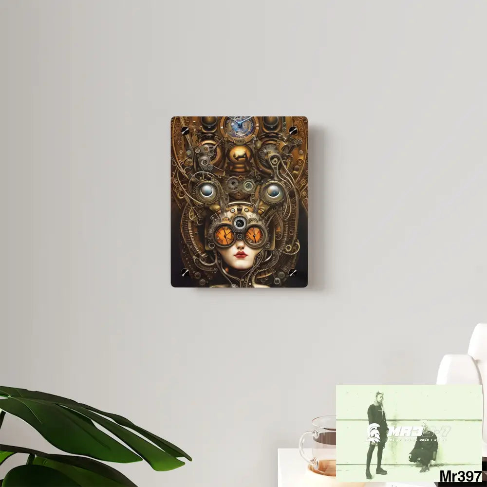 Steampunk Animal Clock Wall Art Panels Home Decor