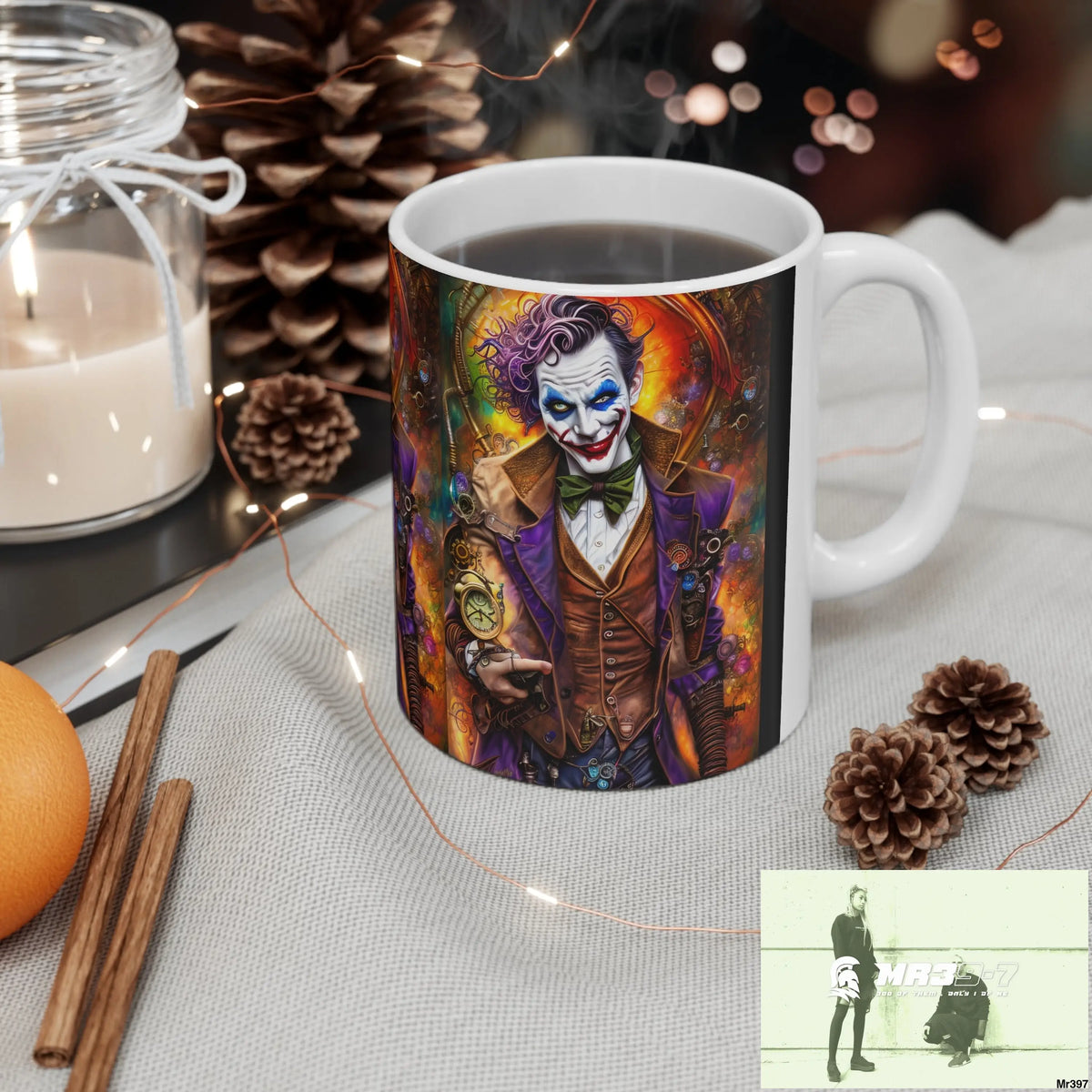 STEAMPUNK JOKER HEARTS TRIBAL FRACTAL Ceramic Mug 11oz 11oz Mug