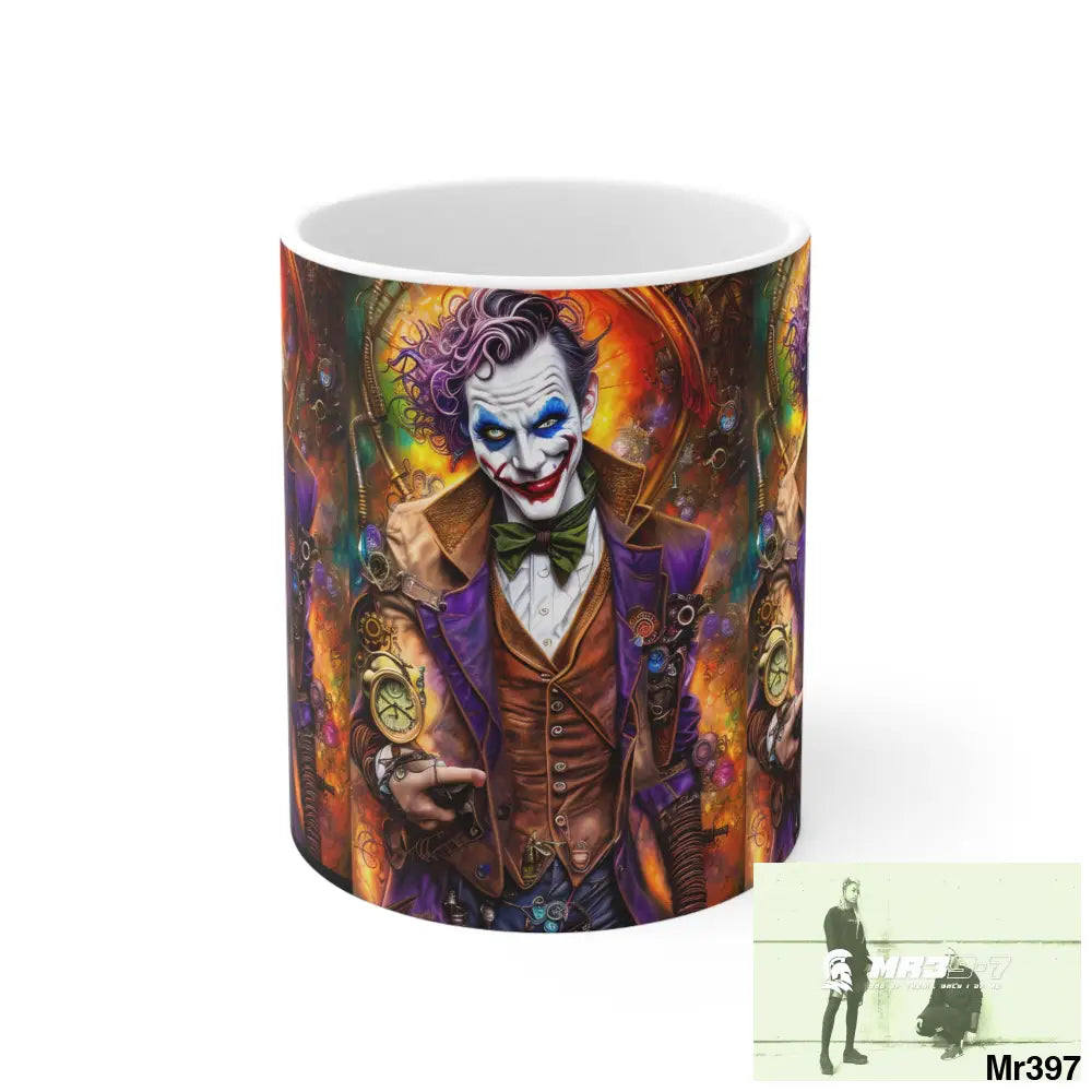 STEAMPUNK JOKER HEARTS TRIBAL FRACTAL Ceramic Mug 11oz 11oz Mug